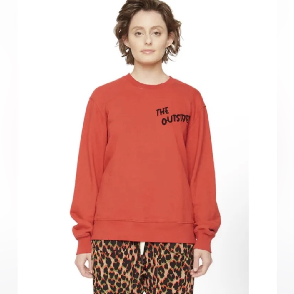 NWT FREE PEOPLE x SANDRINE ROSE Red Blood New Crew Sweats The outsider -1